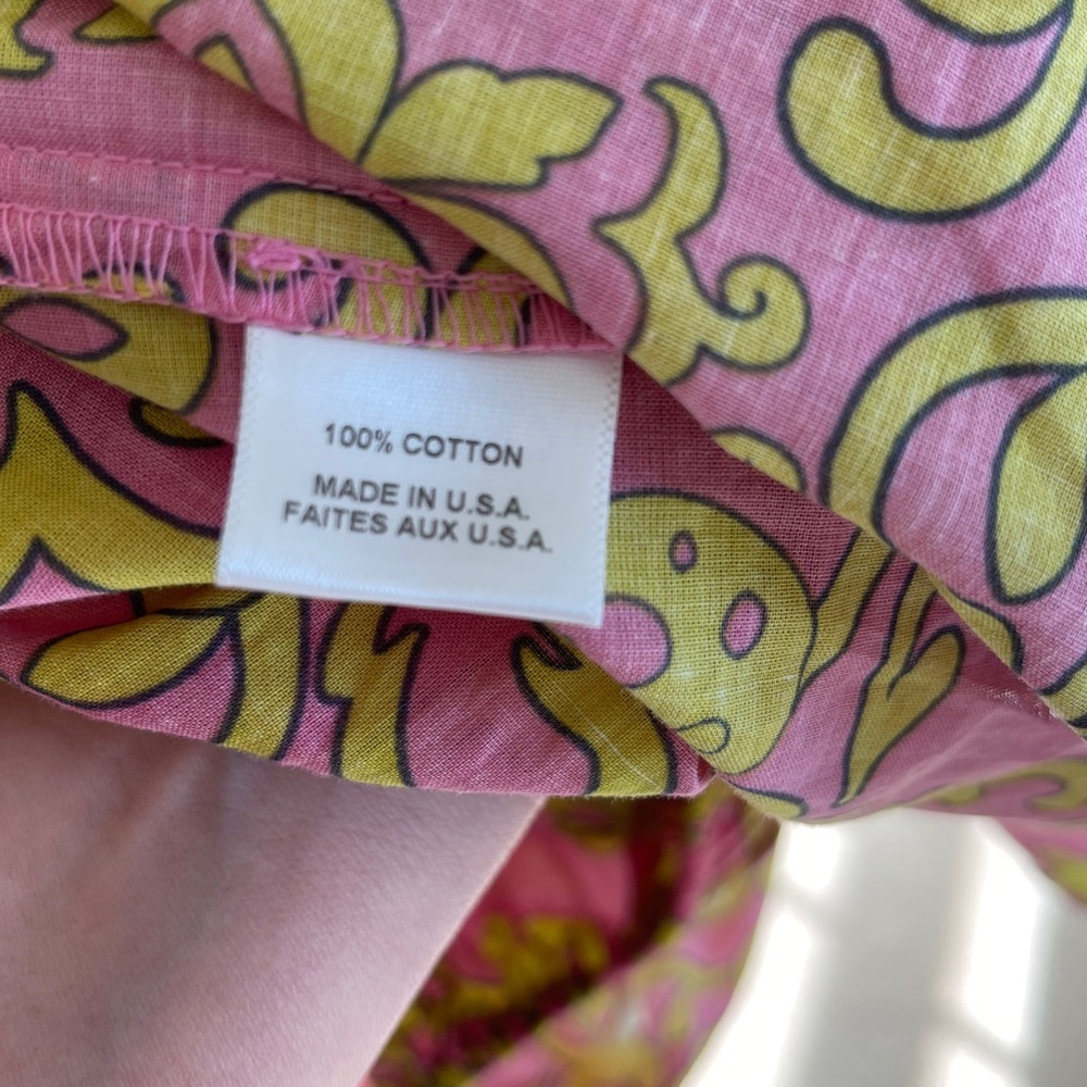 MISA LOS ANGELES Off-Shoulder PINK & GREEN BOHO DRESS SIZE XS - Picture 11 of 12